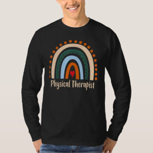 Camiseta Fisioterapeuta Boho Arco-íris graduação obrigado y