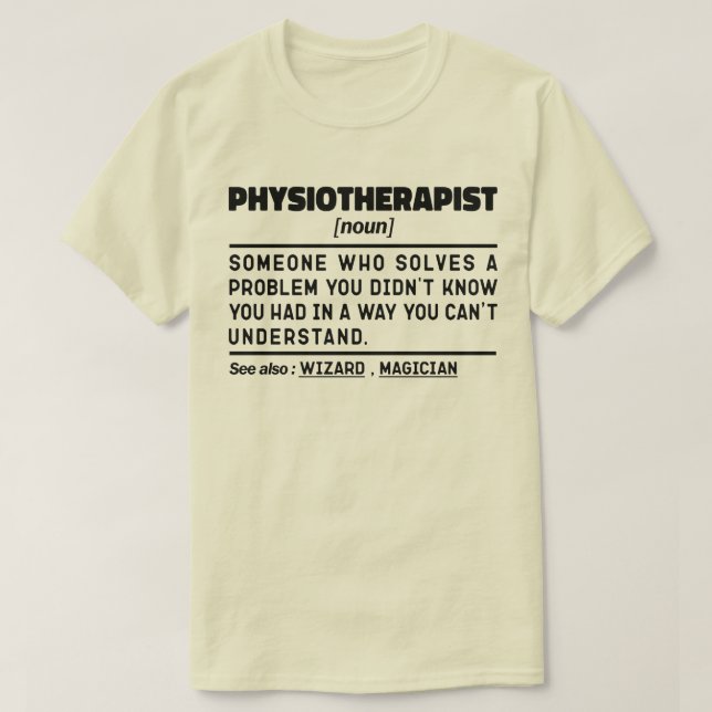 Camiseta Fisioterapeuta Noun PhysioTheré Funcionário Legal (Frente do Design)