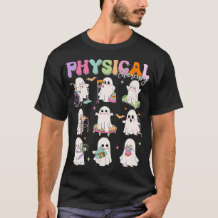Camiseta Fisioterapia Dia das Bruxas Fantasma Assustador Te