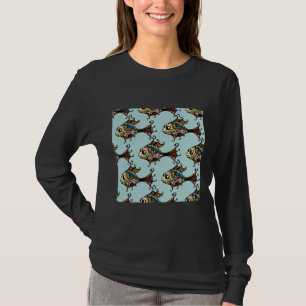 Camiseta Fissuras multicolores florais exóticas Invioláveis