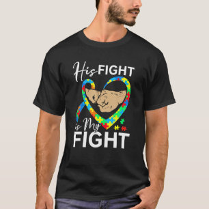 Camiseta Fist Bump Ribbon Quebra-cabeça a Luta Contra O Aut