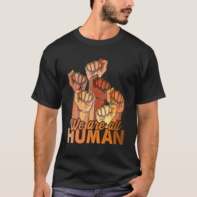 Camiseta Fist Hands Black History Month Equality African Am (Frente)