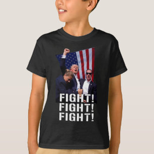 Camiseta Fist Pumight Reze Por Trump America