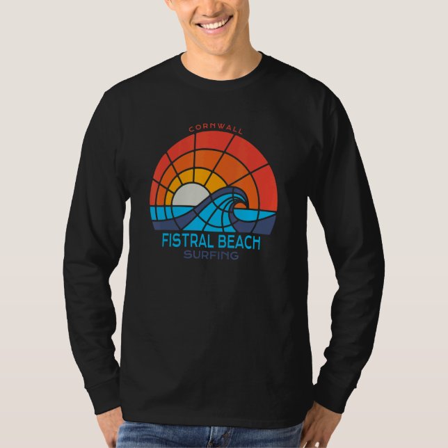 Camiseta Fistral Beach  Cornwall  Surfing Beach (Frente)