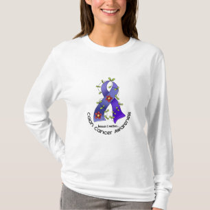 Camiseta FITA 1 da FLOR da consciência do cancro do cólon