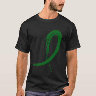 Camiseta Fita A4 do verde esmeralda da infecção hepática