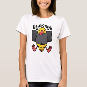 Camiseta Fita adesiva de pato excêntrico na parede