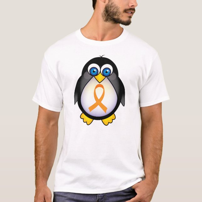 Camiseta Fita alaranjada do pinguim do presente da (Frente)