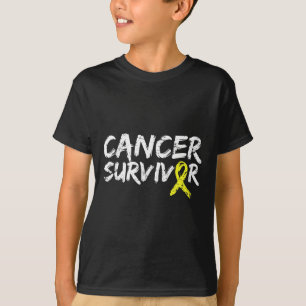 Camiseta Fita Amarela de Conscientização de Sobrevivente de
