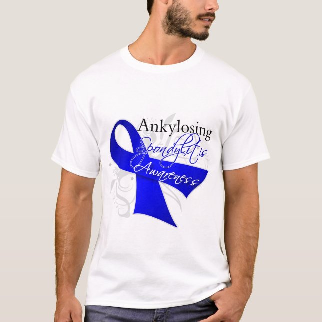 Camiseta Fita Ankylosing da consciência de Spondylitis (Frente)