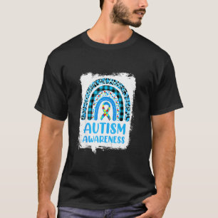 Camiseta Fita Arco-Íris Desbotada de Conscientização do Aut