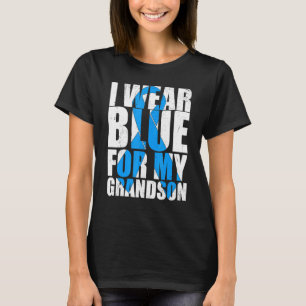 Camiseta Fita Autismo Eu Uso Azul Pelo Meu Neto Autismo A