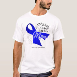 Camiseta Fita azul da mamã - cancro do cólon