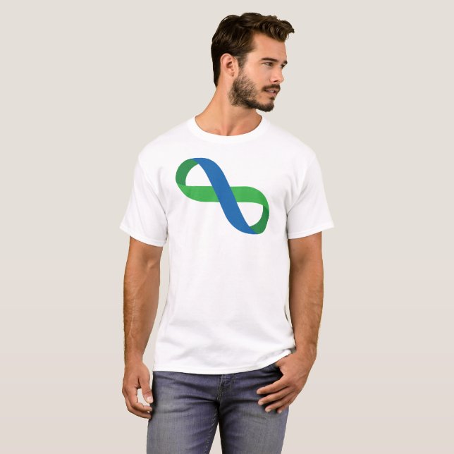 Camiseta Fita azul e verde da infinidade (Frente Completa)