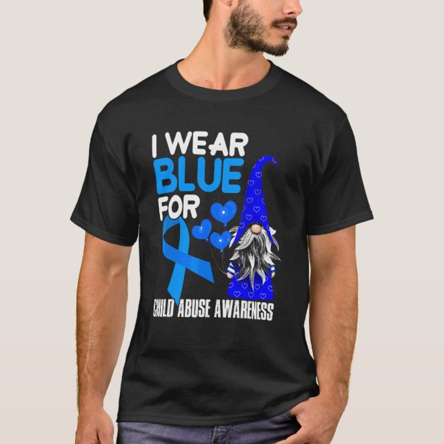 Camiseta Fita Azul Para Prevenção Do Abuso Infantil M (Frente)