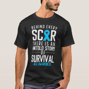 Camiseta Fita Azul Por Trás De Todos Os Sobreviventes De Co