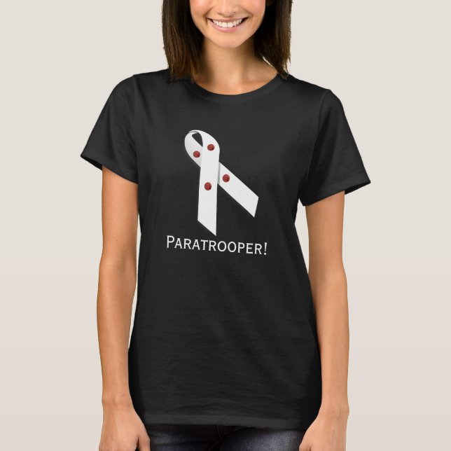 Camiseta Fita Branca Paratiroide Paratrooper (Frente)