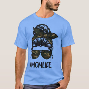 Camiseta Fita Camuflada da Vida de Mãe, Correspondência de 
