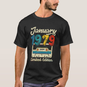 Camiseta Fita Cassete 43Rd Aniversário De Janeiro De 1979