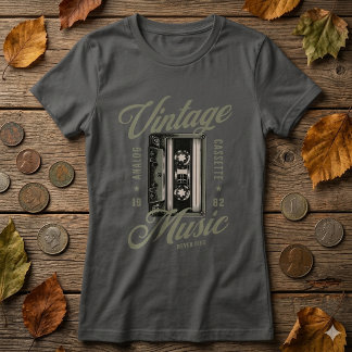 Camiseta Fita Cassete de Música Vintage Retrô