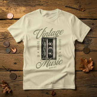 Camiseta Fita Cassete de Música Vintage Retrô