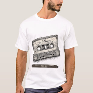Camiseta Fita Cassete Engraçada "Minha Playlist Tem Problem