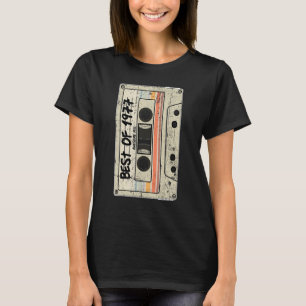 Camiseta Fita Cassete Retroativa Aniversário Nascer 1977 Me