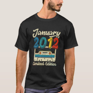 Camiseta Fita Cassete Retroativa De Janeiro De 2012 10O Ani