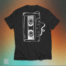 Camiseta Fita Cassete Vintage dos Anos 80 Estética Retro