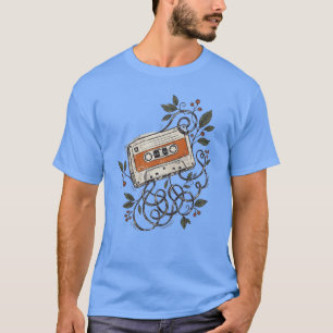 Camiseta Fita Cassete Vintage Floral Botânica