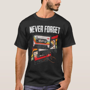 Camiseta Fita Cassete Vintage Nunca esqueça a Música dos an