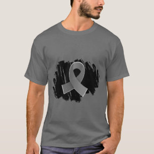 Camiseta Fita cinzenta do cancro cerebral com Scribble