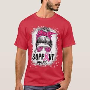 Camiseta Fita Cor-de-Rosa Branqueada Suporte Sensibilização