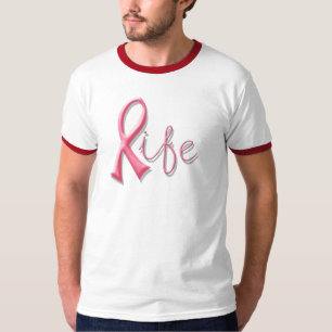 Camiseta Fita cor-de-rosa da vida