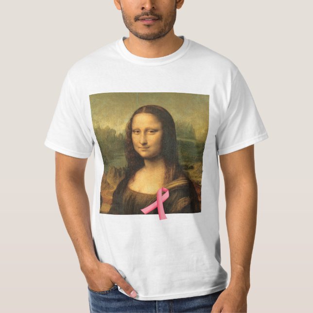 Camiseta Fita cor-de-rosa Mona Lisa (Frente)