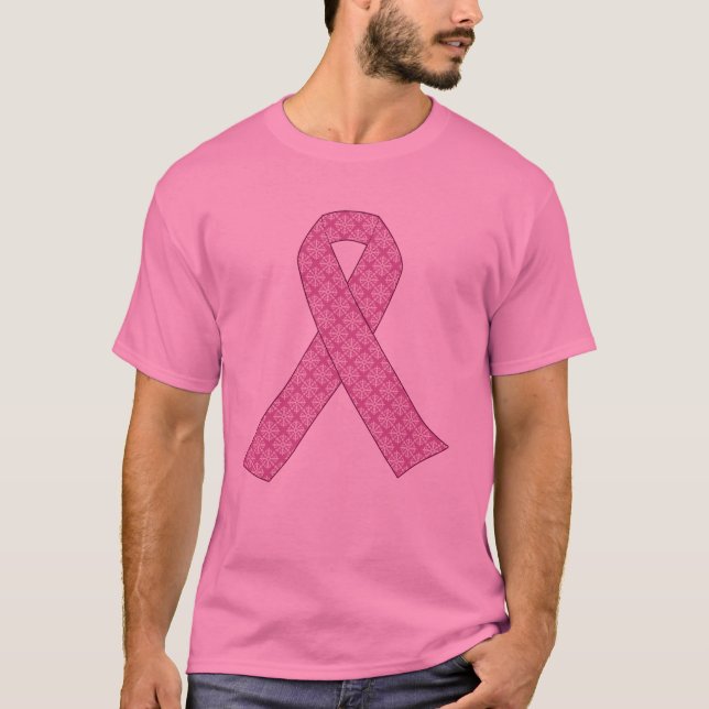 Camiseta Fita cor-de-rosa na cor damasco (Frente)