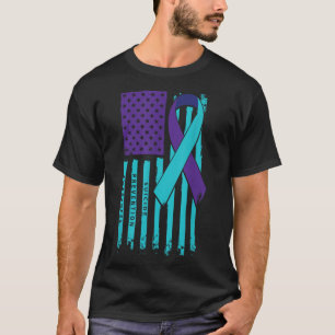 Camiseta Fita da Bandeira Americana Conscientização sobre S