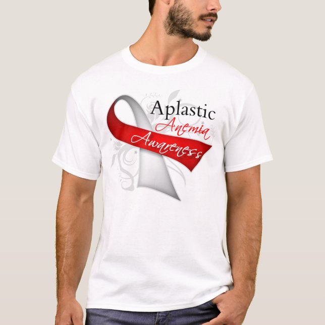 Camiseta Fita da consciência da anemia não plástica (Frente)