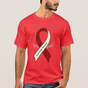 Camiseta Fita da consciência do cancer de garganta com asa