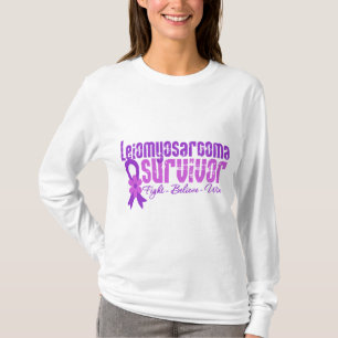 Camiseta Fita da flor do sobrevivente de câncer de