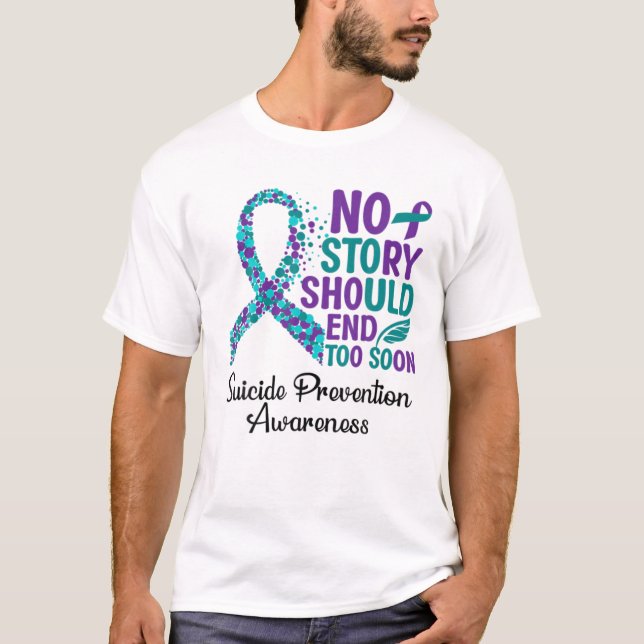 Camiseta Fita de Apoio à Sensibilização para a Prevenção do (Frente)