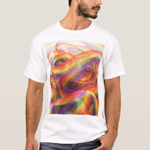 Camiseta fita de arco-íris cascata gerada pelo Gemini