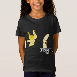 Camiseta Fita De Banana Censurada Engraçada Para Um Menino