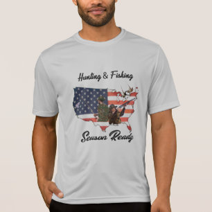 Camiseta Fita de Botão de Chapéu de Camisola-T de Caça e