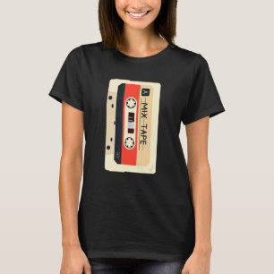 Camiseta Fita de Cassete de Música Mistura com Vintage 80s