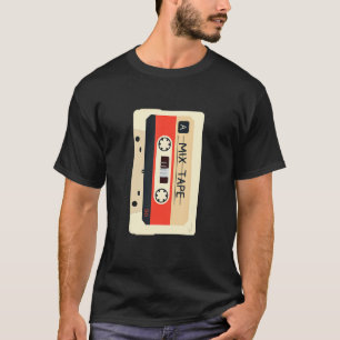 Camiseta Fita de Cassete de Música Mistura com Vintage 80s