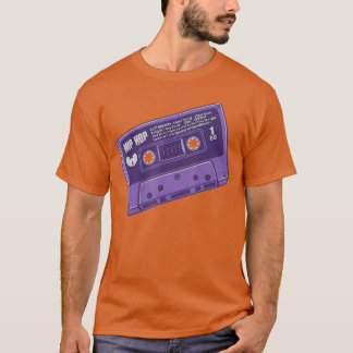 Camiseta Fita de Cassete Roxa Retro Vintage Música Hip Hop 