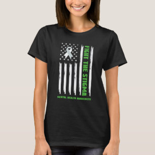 Camiseta Fita de Combate ao Estigma Mês de Conscientização