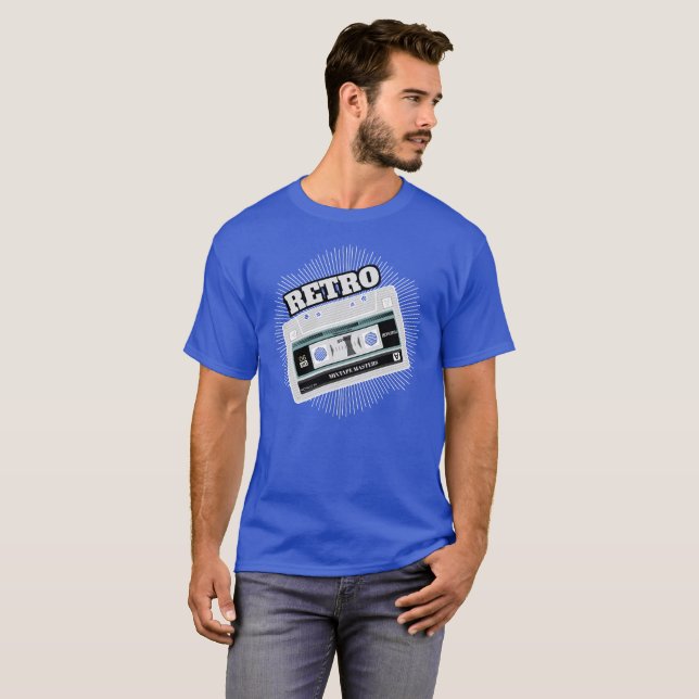 Camiseta Fita de Combinação de Cassetes Retroativa (Frente Completa)