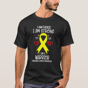 Camiseta Fita De Consciência Do Cancer Sarcoma Eu Sou Fort